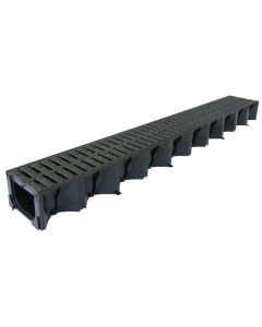 Aco HexDrain Channel Assembly C/W Black Plastic Grating 1000mm A15
