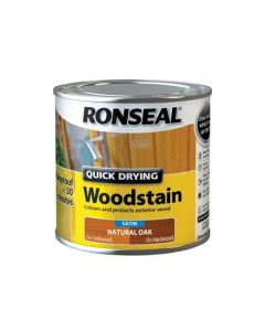 Ronseal QD Woodstain Satin Natural Oak 250ml