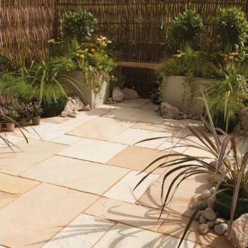 Natural Sandstone Fossil Buff 300 x 300 x 25 -40mm