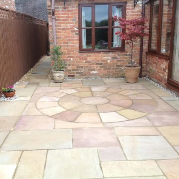 Natural Sandstone Sunset Buff Full Circle 2460mm Ext.Dia