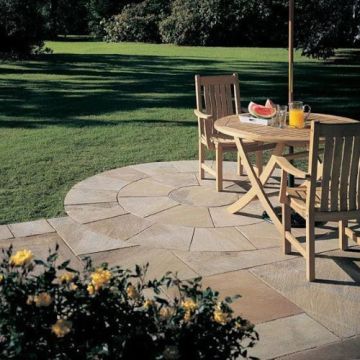 Natural Sandstone Fossil Buff Full Circle 2460mm Ext.Dia