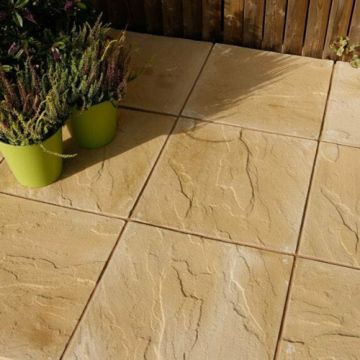 Peak Paving Buff Riven 450 x 450 x 32mm