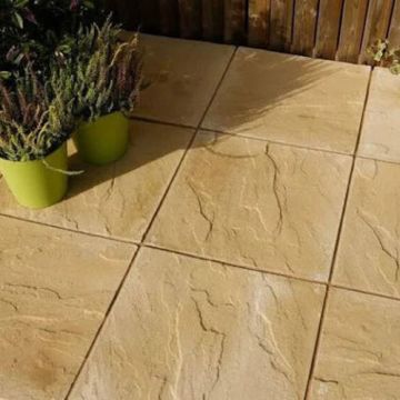 Peak Paving Buff Riven 600 x 600 x 35mm