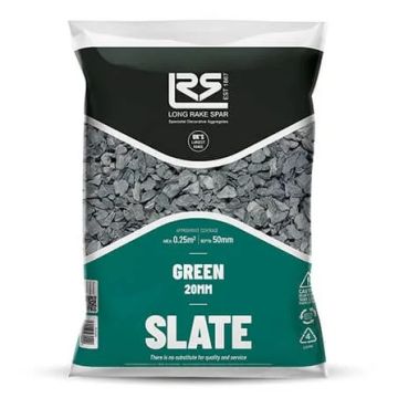 Long Rake Poly Bag Green Slate 20/40mm 