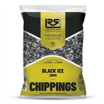 Long Rake Poly Bag Black Ice 