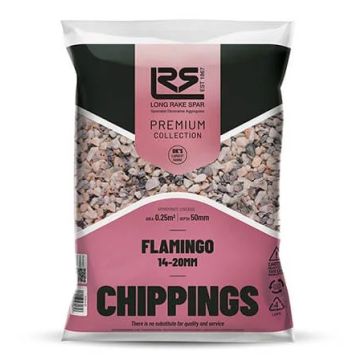 Long Rake Poly Bag Flamingo 14/20mm 