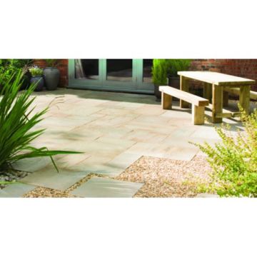 Natural Sandstone Fossil Buff Patio Pack 15.3M2