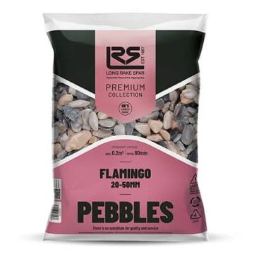 Long Rake Poly Bag Flamingo Pebbles 20-50mm