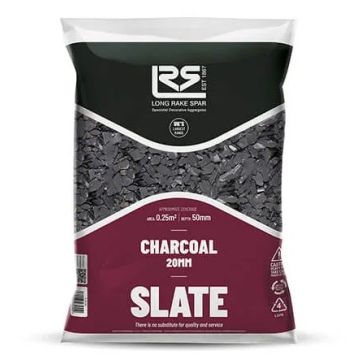 Long Rake Poly Bag Black Slate 40mm