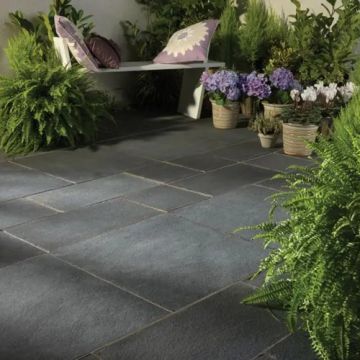 Natural Limestone paving 600 x 600 Blue-Black