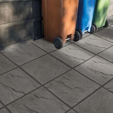 Peak Paving Riven Dark Grey 600 x 600 x 35mm