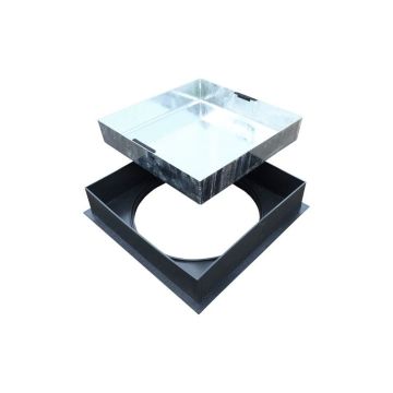 Manhole Cover & Frame Pavior Square to Round 450mm 10T (91310003)