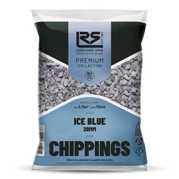 Long Rake Poly Bag Ice Blue 14/20mm