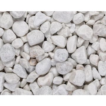 Long Rake Bulk White Pebbles 20/40mm