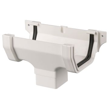 Brett 114mm Square Running Outlet White
