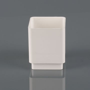 Brett 65mm Square Downpipe Connector White