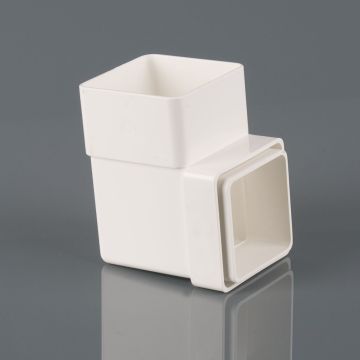 Brett 65mm Square Downpipe 92.5 Bend White