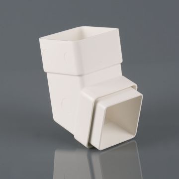Brett 65mm Square Downpipe 112.5 Bend White