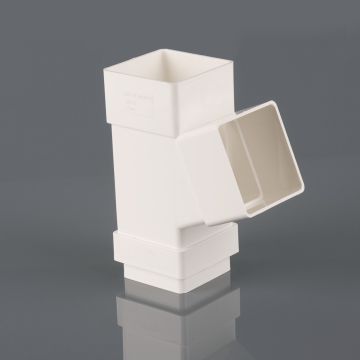 Brett 65mm Square Downpipe 112.5 Branch White