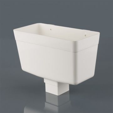 Brett 65mm Square Downpipe Rainwater Head White