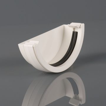 Brett 112mm Round External Stopend White