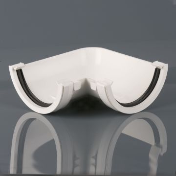 Brett 112mm Round 90 Gutter Angle White