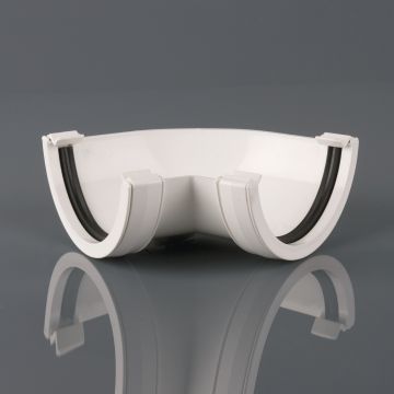 Brett 112mm Round 120 Gutter Angle White