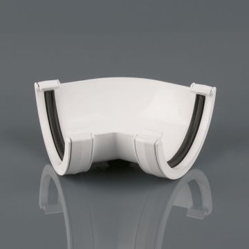 Brett 112mm Round 135 Gutter Angle White