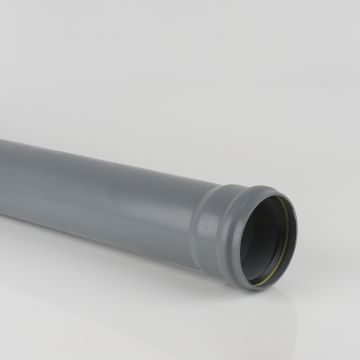 Brett 110mm S/S Soil Pipe 6Mtr Grey
