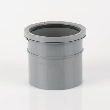 Brett 110mm Pushfit S/S Connector Grey