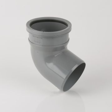 Brett 110mm Pushfit 112.5 S/S Bend Grey