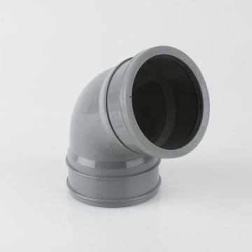Brett 110mm Pushfit Offset Top Bend Grey