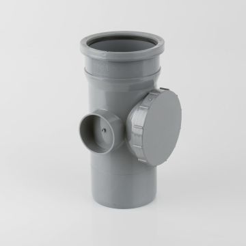 Brett 110mm Pushfit S/S Access Pipe Grey