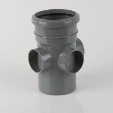 Brett 110mm Pushfit S/S Triple Boss Pipe