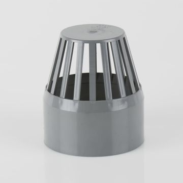 Brett 110mm Pushfit Vent Cowl Grey