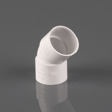Brett 50mm Solvent 135 Obtuse Bend White