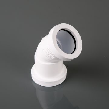 Brett 40mm Pushfit 135 Obtuse Bend White