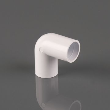 Brett 21.5mm Overflow 90 Deg Bend White