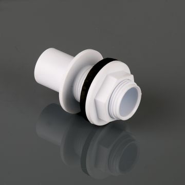 Brett 21.5mm Overflow Tank Connector Straight White