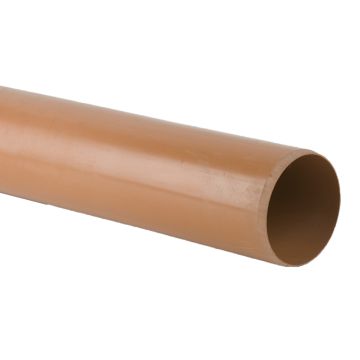 Brett 160mm Underground 6.0m Plain Ended Pipe 