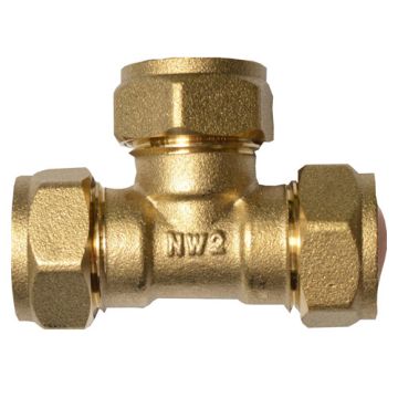 Contract Compression Fitting 22mm Tee