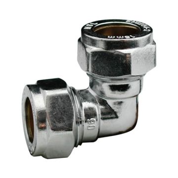Contract Comp Fit 22mm Elbow Chrome Plate