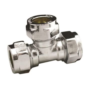Contract Com Fit 22mm Tee Chrome Plate