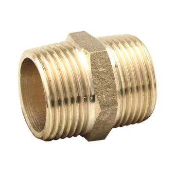 Screwed Brass Fitting Hex Nipple 1/4" 