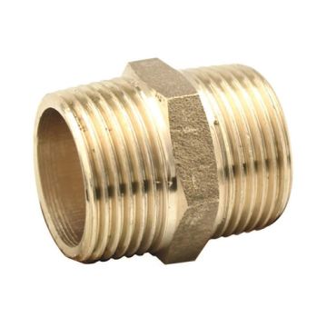 Screwed Brass Fitting Hexagon Nipple 1"