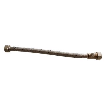 Flexible Tap Connector (WRAS) Compression x Swivel c/w Iso Valve 22mm x 3/4" x 300mm