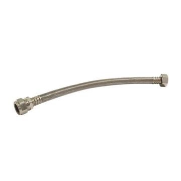Flexible Tap Connector Compression x Swivel 15mm x  1/2" x 500mm