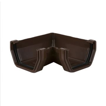Brett 114mm Square Gutter Fab Angle Brown