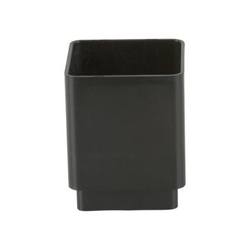 Brett 65mm Square Downpipe Connector Black