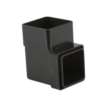 Brett 65mm Square 92.5 Downpipe Bend Black